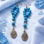 Σκουλαρίκια με γυάλινες χάντρες