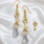 Σκουλαρίκια επίχρυσα με κρύσταλλα Swarovski