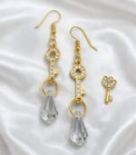 Σκουλαρίκια επίχρυσα με κρύσταλλα Swarovski