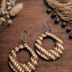 Σκουλαρίκια κρίκοι σε γήϊνες αποχρώσεις