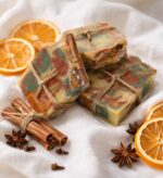 Χειροποίητο σαπούνι για το πρόσωπο & το σώμα με άρωμα κανέλα-πορτοκάλι