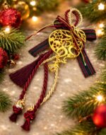 Χριστουγεννιάτικο γούρι με μεταλλικά στοιχεία