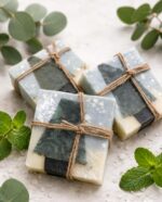 Χειροποίητο σαπούνι για το πρόσωπο & το σώμα με άρωμα ευκάλυπτος και μέντα