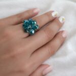 Δαχτυλίδι με γυάλινες χάντρες