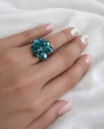 Δαχτυλίδι με γυάλινες χάντρες