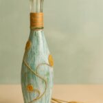 Γυάλινο μπουκάλι ζωγραφισμένο και διακοσμημένο στο χέρι – Automn