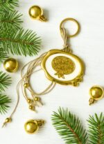 Χριστουγεννιάτικο μεταλλικό γούρι-μπρελόκ