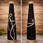 Γυάλινο μπουκάλι ζωγραφισμένο και διακοσμημένο στο χέρι – Dance Couple