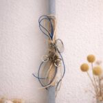 Λαμπάδα τρετράγωνη με μεταλλικό μπρελόκ ποδήλατο vintage