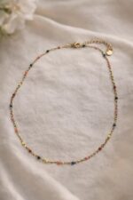 Επίχρυσο κολιέ με χάντρες