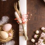 Λαμπάδα πλακέ με αποξηραμένα λουλούδια