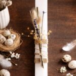 Λαμπάδα πλακέ με αποξηραμένα λουλούδια