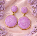 Επίχρυσα σκουλαρίκια με σμάλτω