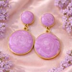 Επίχρυσα σκουλαρίκια με σμάλτω