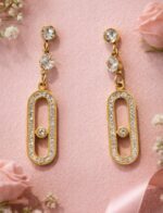 Επίχρυσα Σκουλαρίκια με στρας